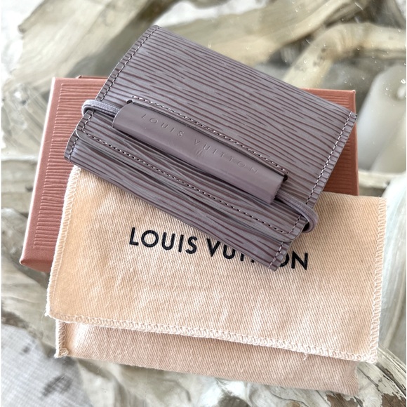LOUIS VUITTON AUTHENTIC EPI PORTE FEIULLE ELASTIQUE TRIFOLD WALLET - Picture 3 of 12